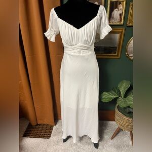 Stunning White Midi Dress for Women